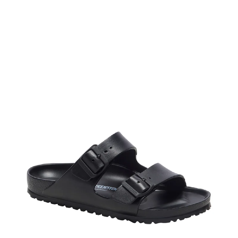 Women's Flat Slide Sandals with a Memory Foam Insole in White for All - Day ComfortBirkenstock Women's Arizona EVA Sandal in Black Women's Flat Slide Sandals with a Memory Foam Insole in White for All - Day ComfortBirkenstock Women's Arizona EVA Sandal in Black