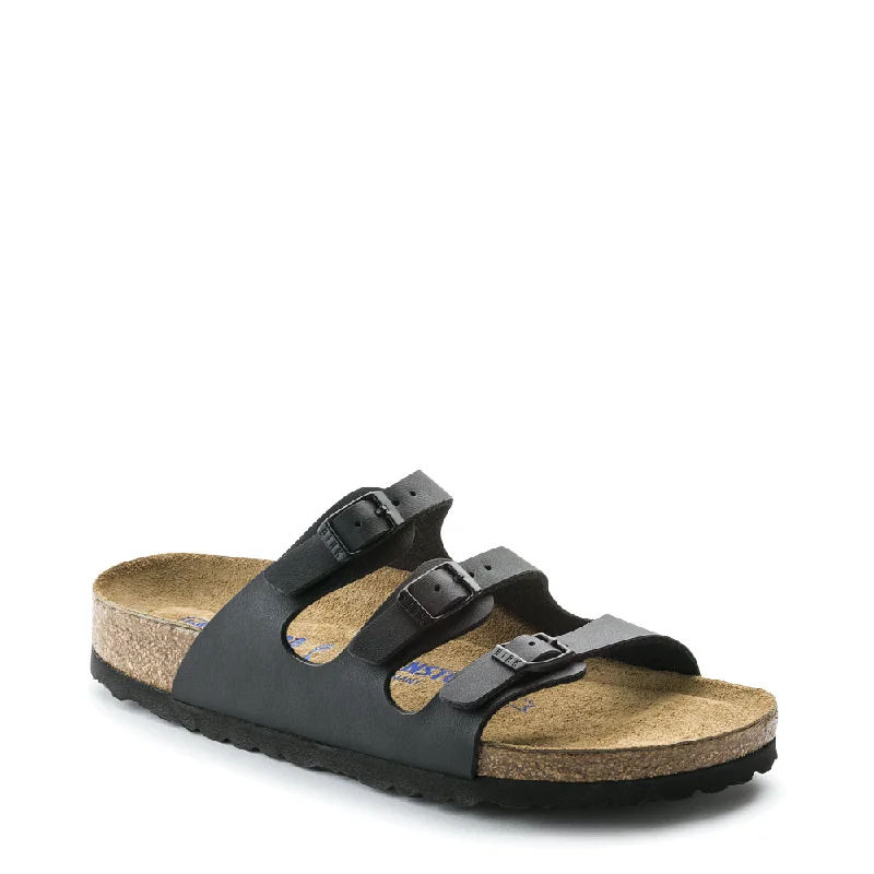 Elastic - Strap Women's Sandals with a Padded Toe in Teal for Easy On - and - OffBirkenstock Women's Florida Soft Footbed Birko-Flor Sandal in Black Elastic - Strap Women's Sandals with a Padded Toe in Teal for Easy On - and - OffBirkenstock Women's Florida Soft Footbed Birko-Flor Sandal in Black