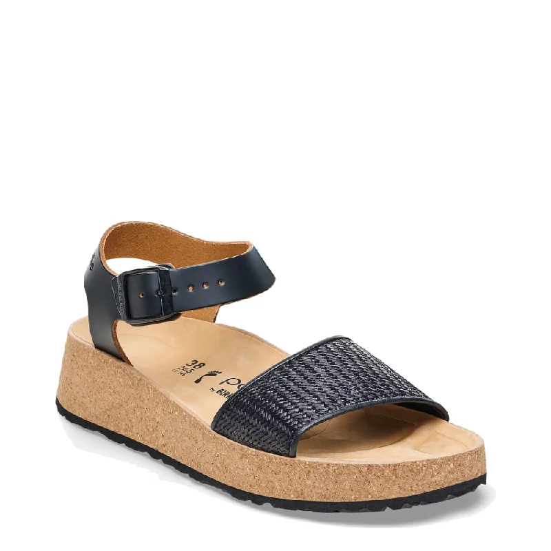 Child - Friendly Women's Sandals with a Secure Buckle in Purple for Moms on the GoBirkenstock Women's Glenda Strap Sandal in Black Child - Friendly Women's Sandals with a Secure Buckle in Purple for Moms on the GoBirkenstock Women's Glenda Strap Sandal in Black