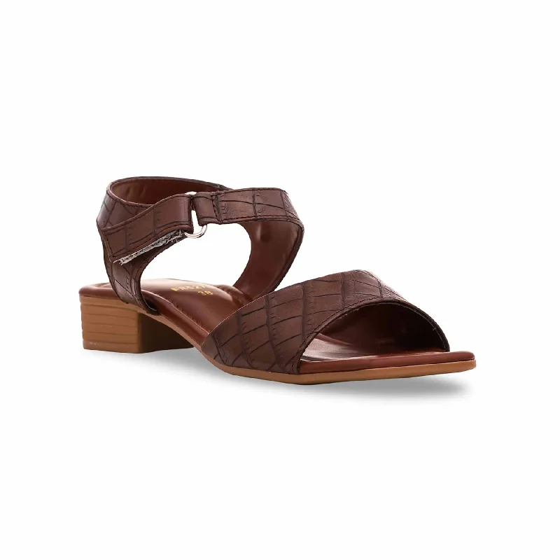 Women's Leather - Strapped Sandals with a Braided Detail in Brown for a Rustic AppealBrown Formal Sandal FR5278 Women's Leather - Strapped Sandals with a Braided Detail in Brown for a Rustic AppealBrown Formal Sandal FR5278