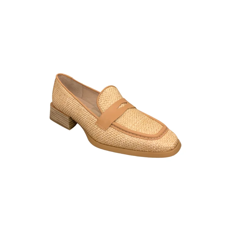 Orthopedic Women's Loafers with Arch Support in Brown for Foot HealthC6811 Raffia Sand Loafer Orthopedic Women's Loafers with Arch Support in Brown for Foot HealthC6811 Raffia Sand Loafer