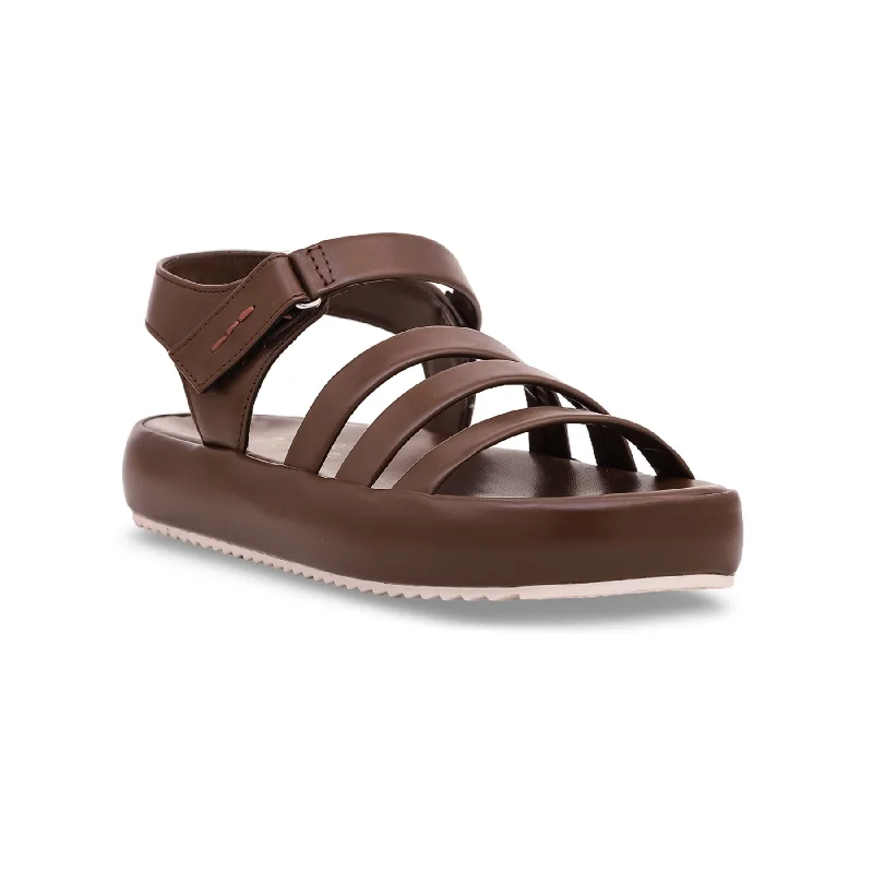 Women's Sandals with a Glitter - Coated Strap in Gold for a Sparkly Summer OutfitCoffee Formal Sandal FR5189 Women's Sandals with a Glitter - Coated Strap in Gold for a Sparkly Summer OutfitCoffee Formal Sandal FR5189