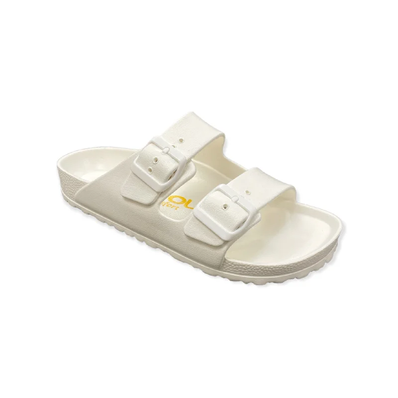 Women's Ankle - Strap Sandals with a Block Heel in Red for a Sophisticated StyleAlexis EVA - White Women's Ankle - Strap Sandals with a Block Heel in Red for a Sophisticated StyleAlexis EVA - White