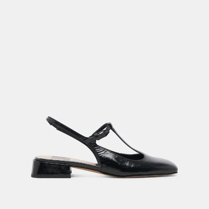 Women's Geometric - Patterned Loafers in Multicolor for a Fashion - Forward LookDEIDRA FLATS MIDNIGHT CRINKLE PATENT LEATHER