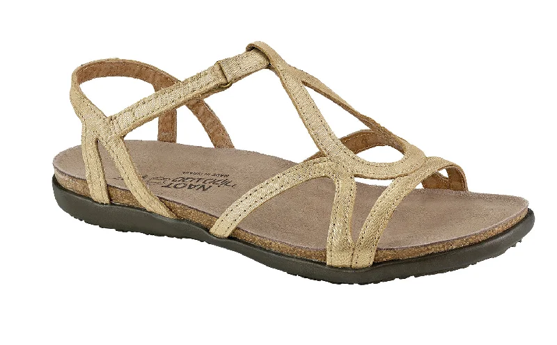 Women's Sandals with a Wedge Heel and a Tassel Detail in Orange for a Trendy LookDorith - Gold Women's Sandals with a Wedge Heel and a Tassel Detail in Orange for a Trendy LookDorith - Gold