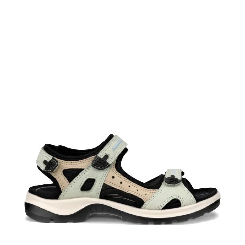 Elastic - Strap Women's Sandals with a Padded Toe in Teal for Easy On - and - OffEcco Women's Yucatan Sandal in Matcha/Sand Elastic - Strap Women's Sandals with a Padded Toe in Teal for Easy On - and - OffEcco Women's Yucatan Sandal in Matcha/Sand
