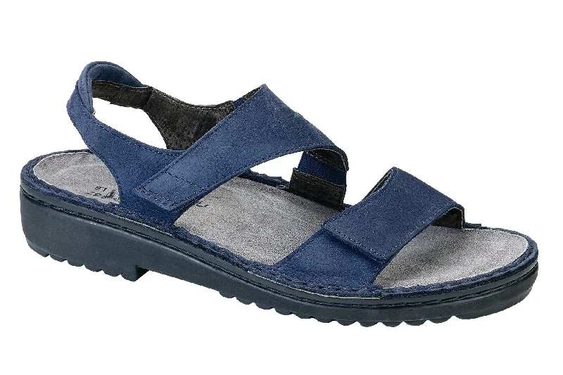 Women's Cork - Soled Espadrille Sandals with a Rope - Trimmed Upper in Navy for a Summer VibeEnid - Navy Women's Cork - Soled Espadrille Sandals with a Rope - Trimmed Upper in Navy for a Summer VibeEnid - Navy