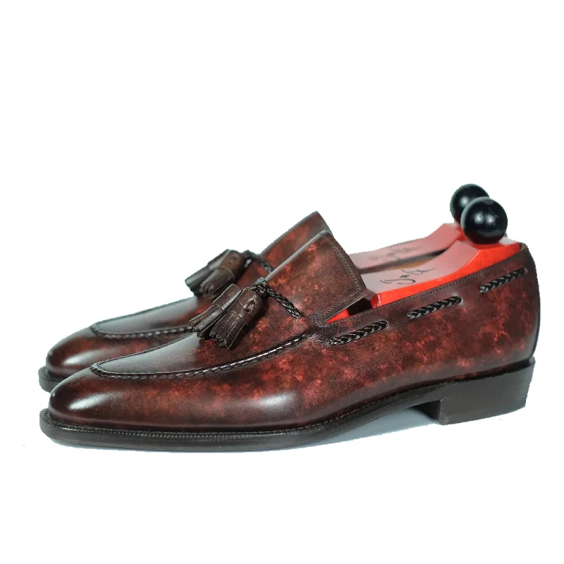 Elastic - Back Women's Loafers in Teal for Easy On - and - OffEskapa - Walnut Marble Patina Elastic - Back Women's Loafers in Teal for Easy On - and - OffEskapa - Walnut Marble Patina