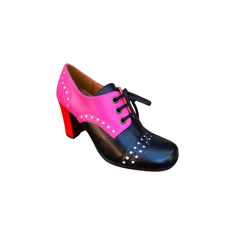 Women's Embroidered Floral Pattern Loafers in Beige for a Spring - Inspired OutfitFarid Hot Pink And Black with Red Heel Women's Embroidered Floral Pattern Loafers in Beige for a Spring - Inspired OutfitFarid Hot Pink And Black with Red Heel