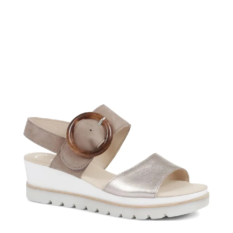 Anti - Slip Women's Sandals with a Grooved Sole in Green for Outdoor AdventuresGabor Women's Slingback Platform Wedge Sandal in Puder/Rabbit Beige/Metallic Anti - Slip Women's Sandals with a Grooved Sole in Green for Outdoor AdventuresGabor Women's Slingback Platform Wedge Sandal in Puder/Rabbit Beige/Metallic