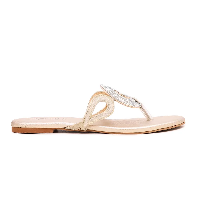 Women's Thong Sandals with a Beaded Design in Multicolor for a Beachy AestheticGolden Fancy Sandal Fn5591 Women's Thong Sandals with a Beaded Design in Multicolor for a Beachy AestheticGolden Fancy Sandal Fn5591