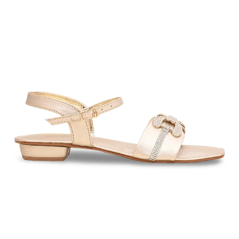 Women's Sandals with a Glitter - Coated Strap in Gold for a Sparkly Summer OutfitGolden Fancy Sandal FN5708 Women's Sandals with a Glitter - Coated Strap in Gold for a Sparkly Summer OutfitGolden Fancy Sandal FN5708