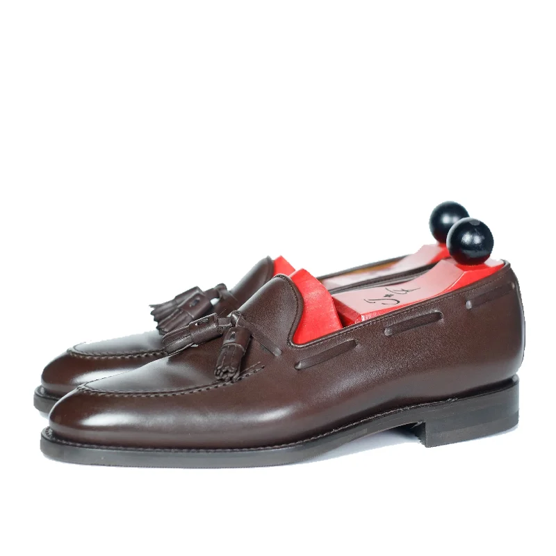 Sustainable Women's Recycled Material Loafers in Gray for Eco - Conscious ShoppersHaller - Dark Oak Calf Sustainable Women's Recycled Material Loafers in Gray for Eco - Conscious ShoppersHaller - Dark Oak Calf
