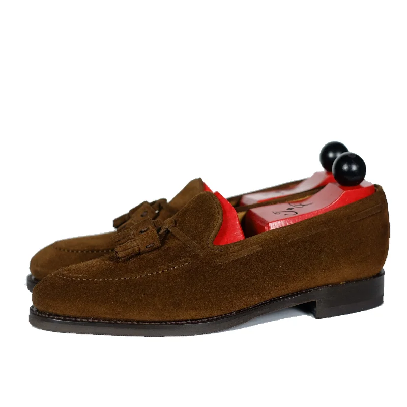 Orthopedic Women's Loafers with Arch Support in Brown for Foot HealthHaller - Tobacco Suede Orthopedic Women's Loafers with Arch Support in Brown for Foot HealthHaller - Tobacco Suede