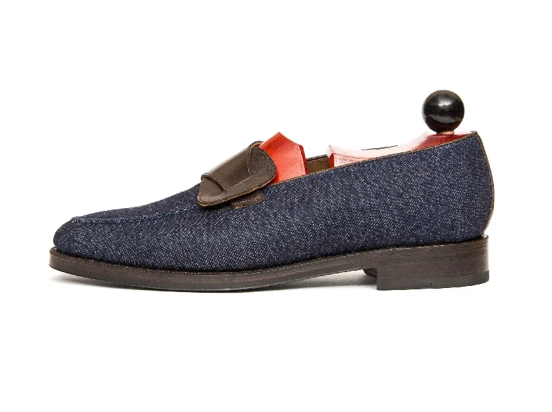 Women's Fur - Lined Loafers in Tan for a Cozy Winter OptionHawthorne - MTO - Blue Denim / Dark Brown Museum Calf - TMG Last - Single Leather Sole Women's Fur - Lined Loafers in Tan for a Cozy Winter OptionHawthorne - MTO - Blue Denim / Dark Brown Museum Calf - TMG Last - Single Leather Sole