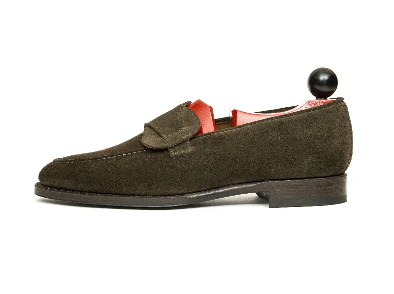 Women's Bow - Embellished Loafers in Red for a Feminine TouchHawthorne - MTO - Moss Suede - TMG Last - Single Leather Sole Women's Bow - Embellished Loafers in Red for a Feminine TouchHawthorne - MTO - Moss Suede - TMG Last - Single Leather Sole