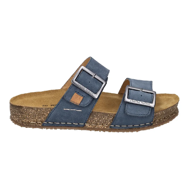 Shock - Absorbing Women's Sandals with a Soft Insole in Black for Active LifestylesJosef Seibel 64905 Hannah 05 651 515 Azur Shock - Absorbing Women's Sandals with a Soft Insole in Black for Active LifestylesJosef Seibel 64905 Hannah 05 651 515 Azur