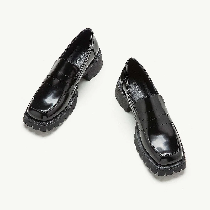 Shock - Absorbing Women's Loafers in Gray for Active LifestylesMinimalist Platform Loafers (Monica) Shock - Absorbing Women's Loafers in Gray for Active LifestylesMinimalist Platform Loafers (Monica)