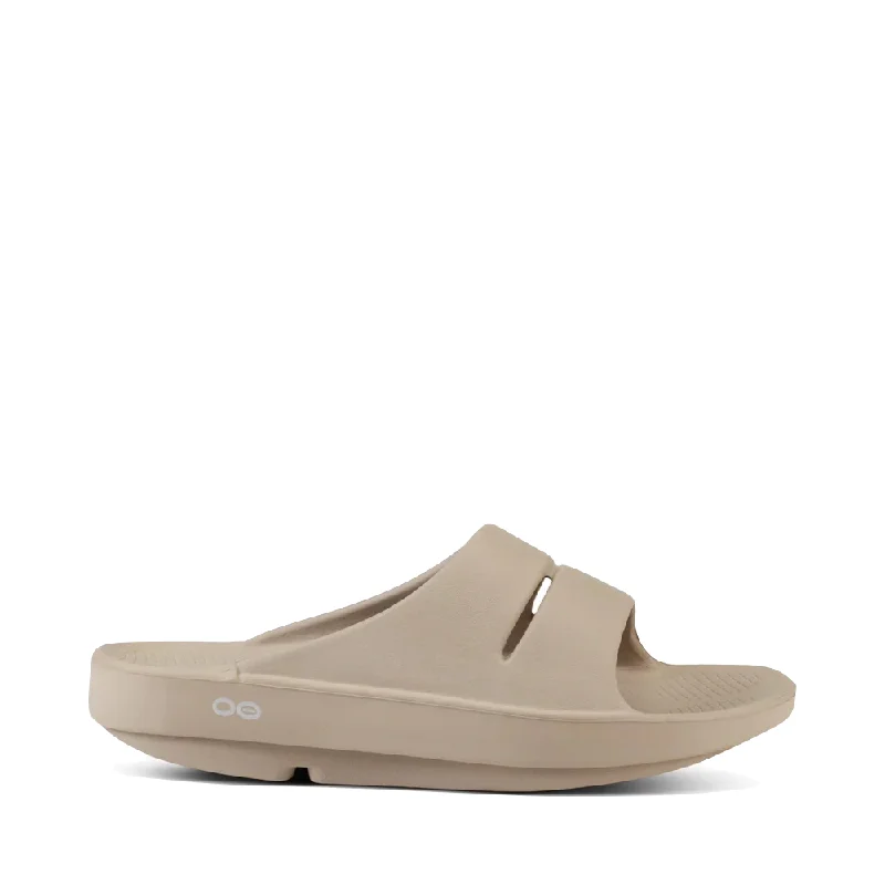 Waterproof Women's Rubber Beach Sandals with Arch Support in Blue for Water ActivitiesOOfos OOahh Slide Sandal in Nomad Waterproof Women's Rubber Beach Sandals with Arch Support in Blue for Water ActivitiesOOfos OOahh Slide Sandal in Nomad