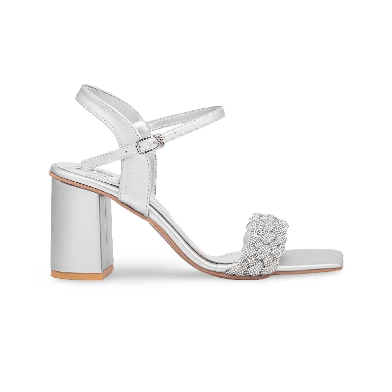 Plus Size Women's Wide - Width Platform Sandals in Black for Added Comfort and HeightSilver Fancy Bridal Sandal FN5493 Plus Size Women's Wide - Width Platform Sandals in Black for Added Comfort and HeightSilver Fancy Bridal Sandal FN5493