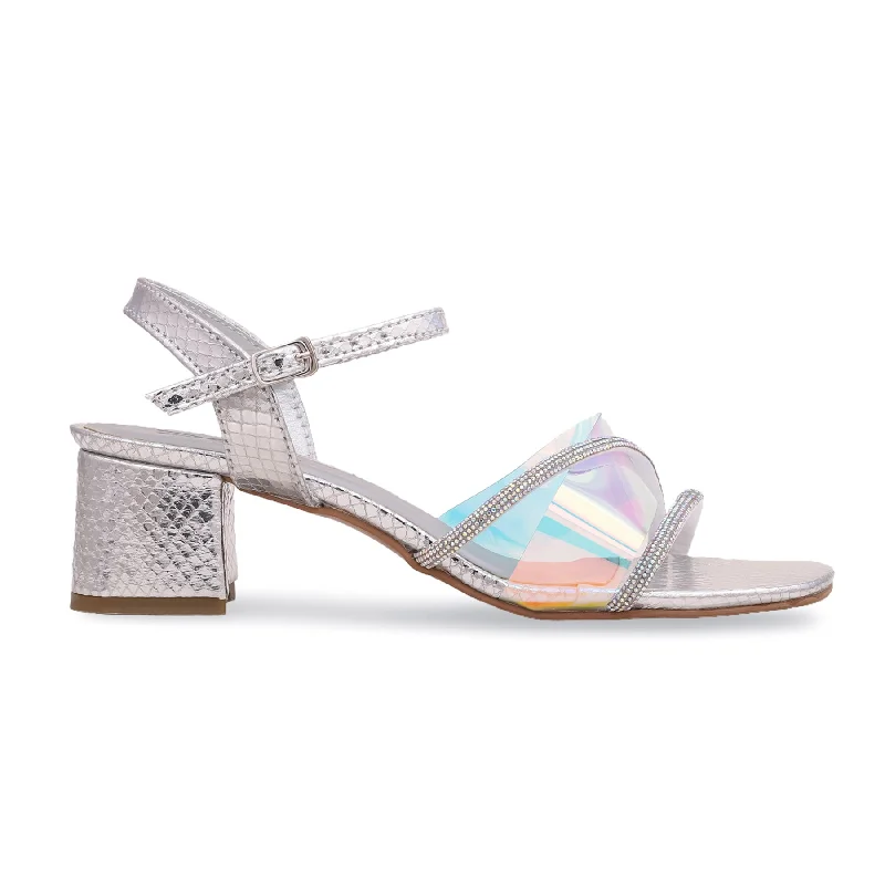 Women's Rhinestone - Embellished Open - Toe Sandals in Silver for a Glamorous Party LookSilver Fancy Sandal FN5576 Women's Rhinestone - Embellished Open - Toe Sandals in Silver for a Glamorous Party LookSilver Fancy Sandal FN5576