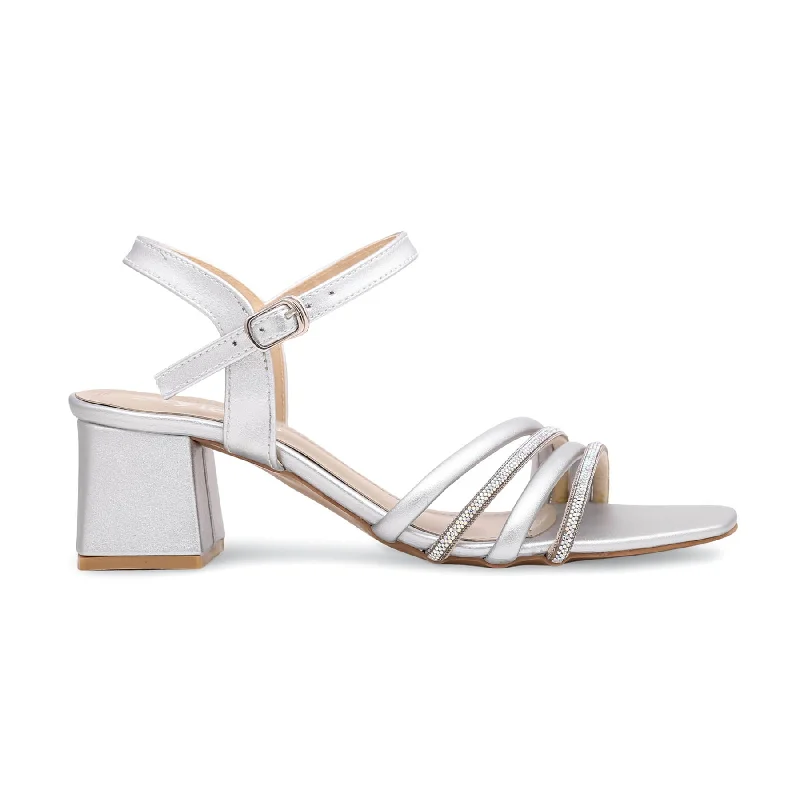 Women's Sandals with a Glitter - Coated Strap in Gold for a Sparkly Summer OutfitSilver Fancy Sandal FN5791 Women's Sandals with a Glitter - Coated Strap in Gold for a Sparkly Summer OutfitSilver Fancy Sandal FN5791