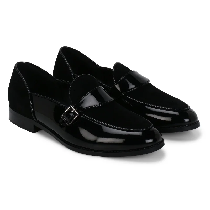 Child - Friendly Women's Loafers in Purple for Moms on the GoKingston Black Single Monk Loafer Child - Friendly Women's Loafers in Purple for Moms on the GoKingston Black Single Monk Loafer