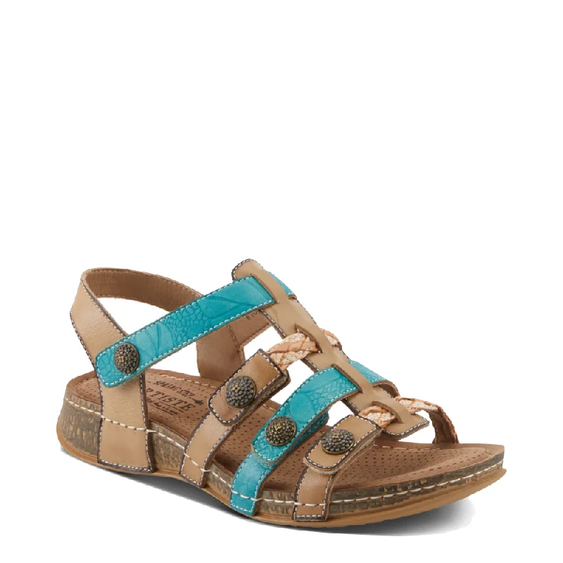 Shock - Absorbing Women's Sandals with a Soft Insole in Black for Active LifestylesSpring Step Women's Delila Sandal in Beige Multi Shock - Absorbing Women's Sandals with a Soft Insole in Black for Active LifestylesSpring Step Women's Delila Sandal in Beige Multi
