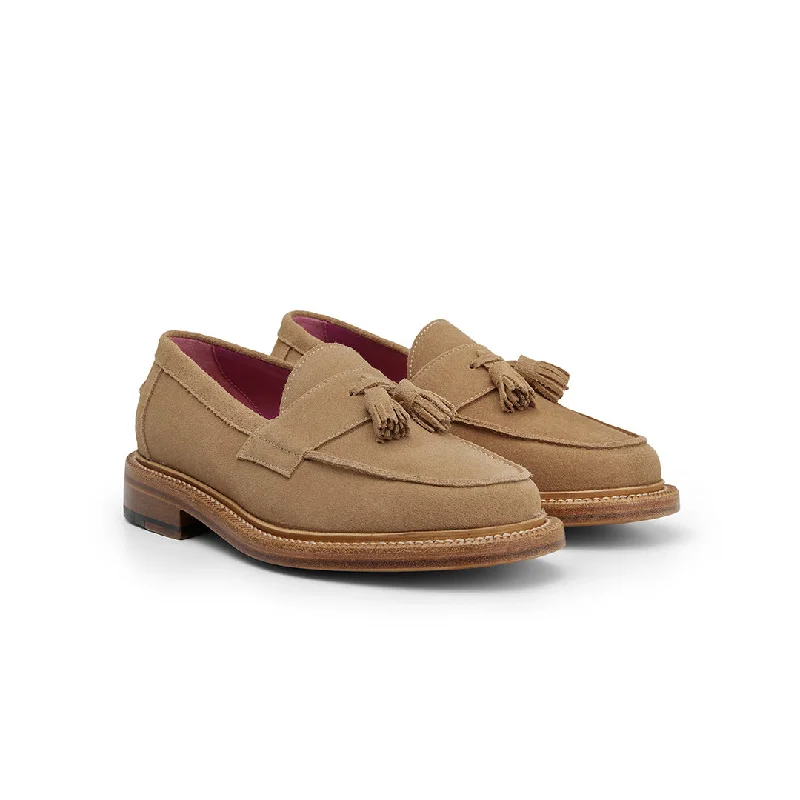 Sustainable Women's Recycled Material Loafers in Gray for Eco - Conscious ShoppersThe Clásico Tassel Loafer, Sand Sustainable Women's Recycled Material Loafers in Gray for Eco - Conscious ShoppersThe Clásico Tassel Loafer, Sand