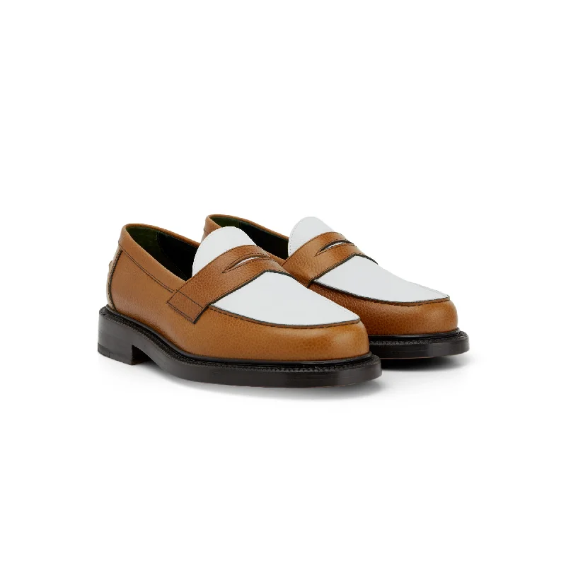 Women's Tassel - Trimmed Loafers with a Low Heel in Olive Green for a Trendy TwistThe Ellis Penny Loafer, Acorn/White Women's Tassel - Trimmed Loafers with a Low Heel in Olive Green for a Trendy TwistThe Ellis Penny Loafer, Acorn/White