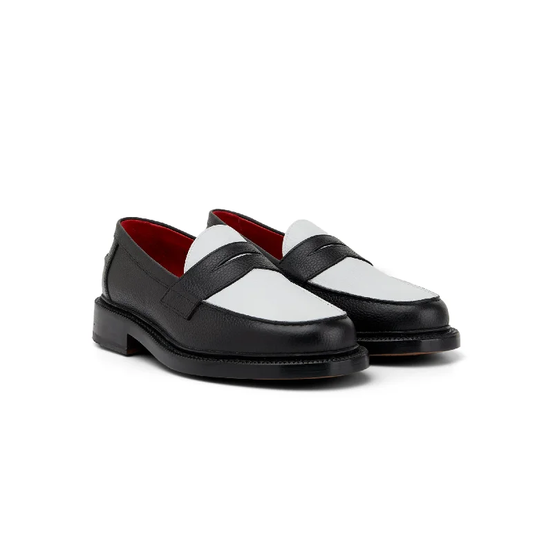 Women's Fur - Lined Loafers in Tan for a Cozy Winter OptionThe Ellis Penny Loafer, Black/White Women's Fur - Lined Loafers in Tan for a Cozy Winter OptionThe Ellis Penny Loafer, Black/White