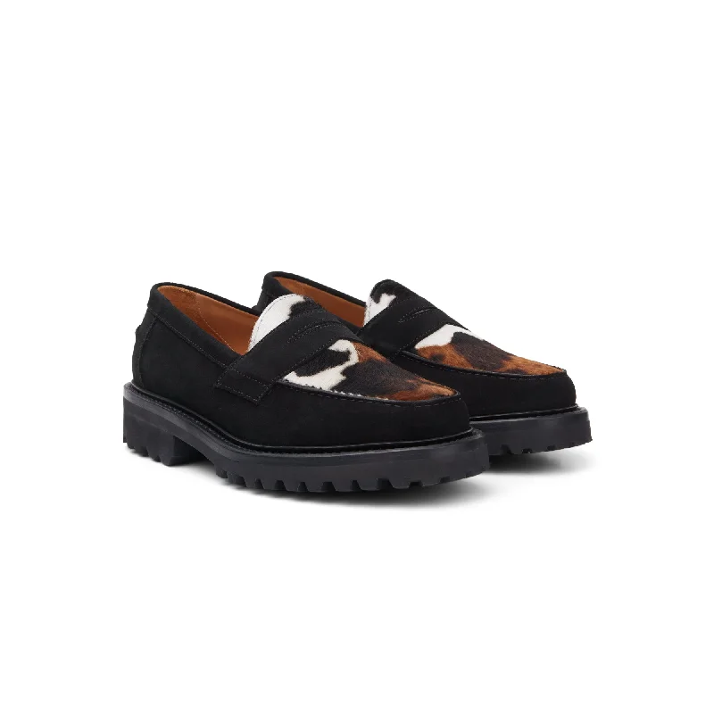 Women's Bow - Embellished Loafers in Red for a Feminine TouchThe Ellis Penny Loafer, Bovine, Vibram 1757 Lug Sole Women's Bow - Embellished Loafers in Red for a Feminine TouchThe Ellis Penny Loafer, Bovine, Vibram 1757 Lug Sole