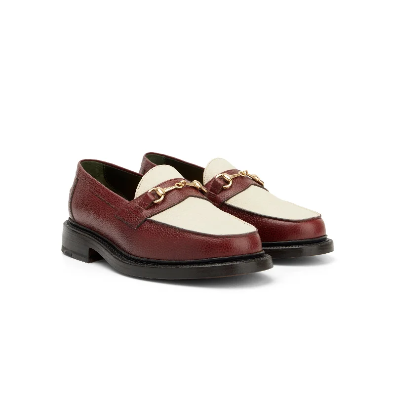 Plus Size Women's Wide - Fit Penny Loafers in Black for All - Day ComfortThe Mason Horse Bit Loafer, Bordeaux/Cream Plus Size Women's Wide - Fit Penny Loafers in Black for All - Day ComfortThe Mason Horse Bit Loafer, Bordeaux/Cream