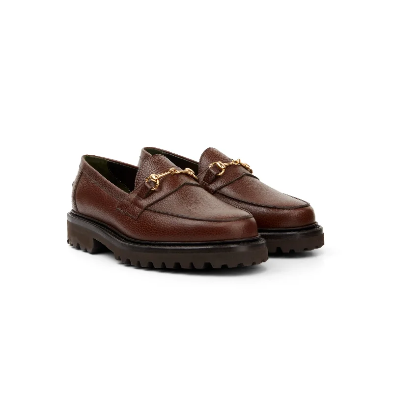 Plus Size Women's Wide - Fit Penny Loafers in Black for All - Day ComfortThe Mason Horse Bit Loafer, Chocolate, Vibram 1757 Lug Sole Plus Size Women's Wide - Fit Penny Loafers in Black for All - Day ComfortThe Mason Horse Bit Loafer, Chocolate, Vibram 1757 Lug Sole