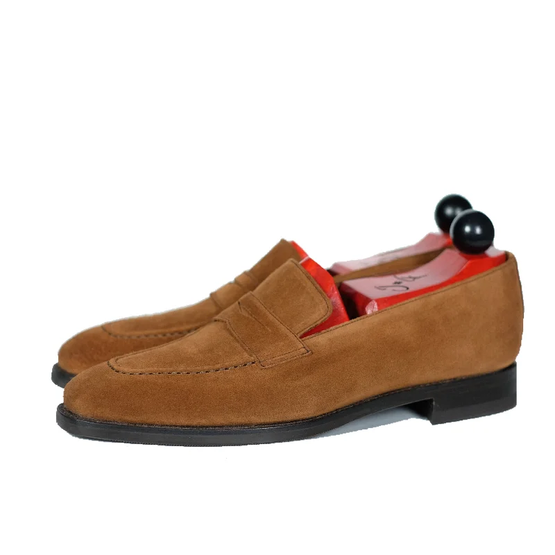 Women's Premium Leather Tassel Loafers in Dark Brown for a Classic Office LookWashington - Cumin Suede Women's Premium Leather Tassel Loafers in Dark Brown for a Classic Office LookWashington - Cumin Suede