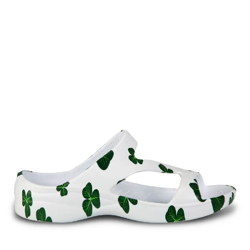 Adjustable Strap Women's Sandals with a Padded Heel in Pink for a Custom FitWomen's Z Sandals - Clovers Adjustable Strap Women's Sandals with a Padded Heel in Pink for a Custom FitWomen's Z Sandals - Clovers