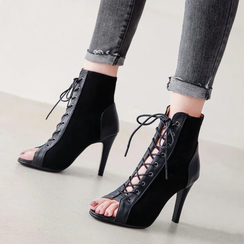 High - Quality Leather Salsa Dance Shoes in Sky Blue for Professional DancersWomen's 7cm/9cm Heel Suede Jazz Shoes Rubber Sole Open Toe Cut Out Bootie High - Quality Leather Salsa Dance Shoes in Sky Blue for Professional DancersWomen's 7cm/9cm Heel Suede Jazz Shoes Rubber Sole Open Toe Cut Out Bootie