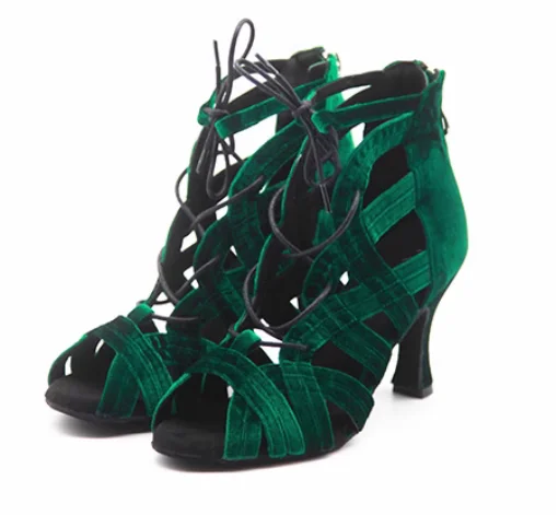 Heel - Protector Hip - Hop Dance Shoes in Brown for Long - Lasting UseDance Shoes Green Velvet for Salsa Bachata Ballroom Performance Dance Heel - Protector Hip - Hop Dance Shoes in Brown for Long - Lasting UseDance Shoes Green Velvet for Salsa Bachata Ballroom Performance Dance