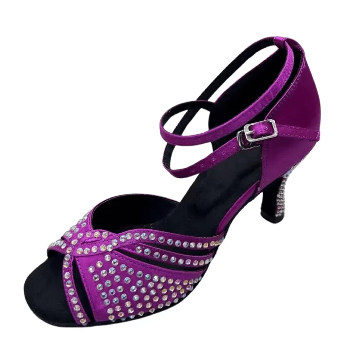 Wide - Toe Box Ballroom Dance Shoes in Orange for Comfortable ToesDiamant Dance Shoes Purple Wide - Toe Box Ballroom Dance Shoes in Orange for Comfortable ToesDiamant Dance Shoes Purple
