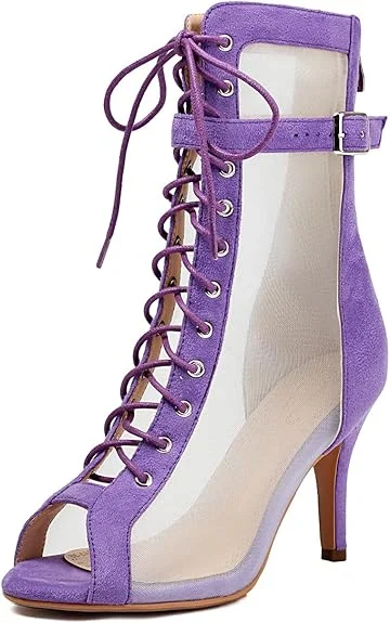 Wide - Toe Box Ballroom Dance Shoes in Orange for Comfortable ToesHeels Dance Shoes Purple Dance Booties Wide - Toe Box Ballroom Dance Shoes in Orange for Comfortable ToesHeels Dance Shoes Purple Dance Booties