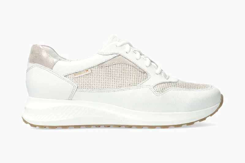 Women's Sneakers with Adjustable Straps for a Customized Fit During High - Impact ExercisesKarin - White Women's Sneakers with Adjustable Straps for a Customized Fit During High - Impact ExercisesKarin - White
