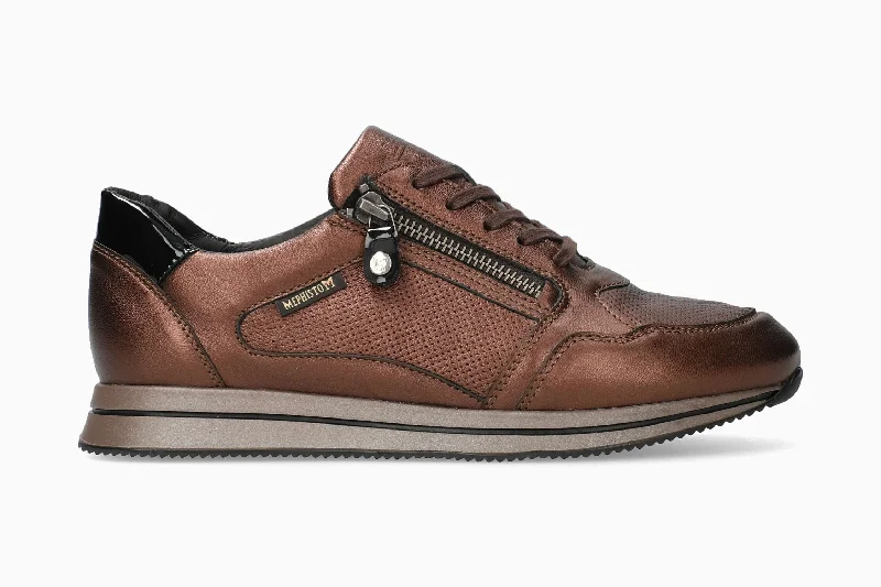 Women's Sneakers with Removable Insoles for Easy Cleaning and CustomizationLeenie - Bronze Women's Sneakers with Removable Insoles for Easy Cleaning and CustomizationLeenie - Bronze