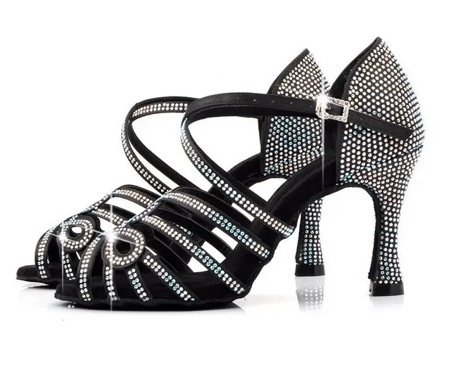 Lightweight Synthetic Flamenco Dance Shoes in Maroon for Easy ManeuveringSalsa Shoes Womens Rhinestone Black Latin Dance Shoes Lightweight Synthetic Flamenco Dance Shoes in Maroon for Easy ManeuveringSalsa Shoes Womens Rhinestone Black Latin Dance Shoes