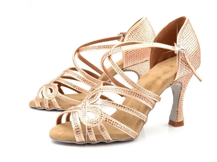 Women's Ankle - Strap Tap Dance Shoes in Purple with Noise - Reducing FeaturesSalsa Shoes Womens Rhinestone Nude Latin Dance Shoes Women's Ankle - Strap Tap Dance Shoes in Purple with Noise - Reducing FeaturesSalsa Shoes Womens Rhinestone Nude Latin Dance Shoes
