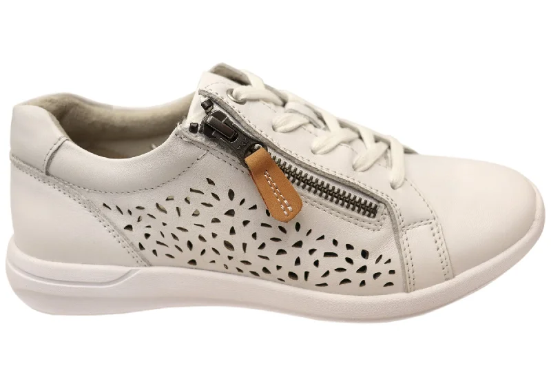 Lightweight Knit Women's Sneakers with Arch Support for All - Day ComfortScholl Orthaheel Womens North Punched Leather Sneakers Shoes Lightweight Knit Women's Sneakers with Arch Support for All - Day ComfortScholl Orthaheel Womens North Punched Leather Sneakers Shoes
