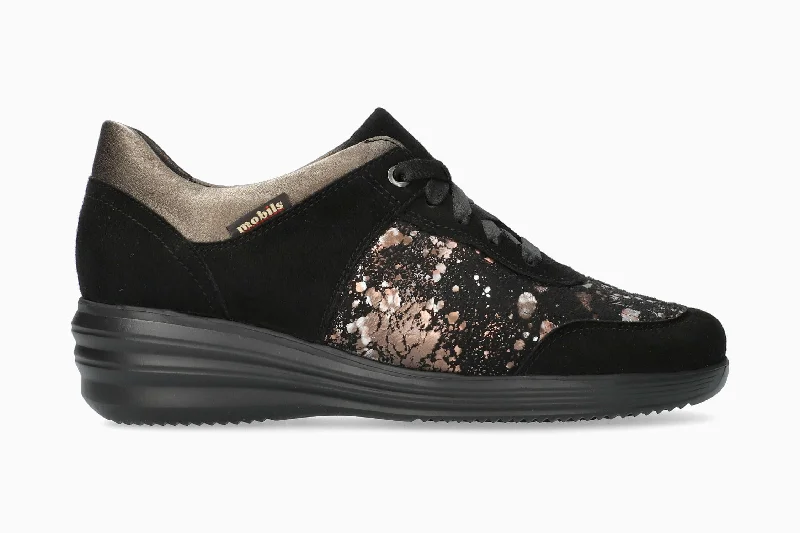 Women's Sneakers with Adjustable Straps for a Customized Fit During High - Impact ExercisesSidonia - Black Women's Sneakers with Adjustable Straps for a Customized Fit During High - Impact ExercisesSidonia - Black