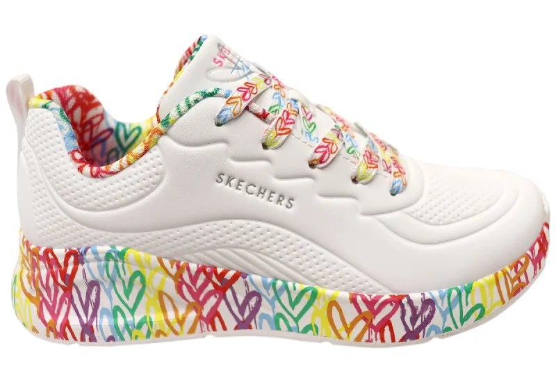 Women's Sneakers with Memory Foam Insoles for Exceptional Cushioning and ComfortSkechers Womens X JGoldcrown Uno Lite Exuberant Hearts Shoes Women's Sneakers with Memory Foam Insoles for Exceptional Cushioning and ComfortSkechers Womens X JGoldcrown Uno Lite Exuberant Hearts Shoes