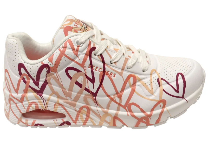 Women's Sneakers with Heel - Stabilizing Technology for Better Balance During RunningSkechers Womens X JGoldcrown Uno Spread The Love Shoes Women's Sneakers with Heel - Stabilizing Technology for Better Balance During RunningSkechers Womens X JGoldcrown Uno Spread The Love Shoes