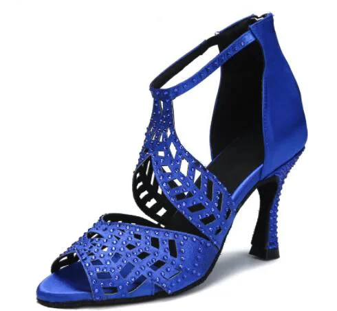 Cushioned Insole Contemporary Dance Shoes in Navy for Comfortable PerformancesSparkly Dance Shoes Blue Rhinestone for Salsa Latin Bachata Dance Cushioned Insole Contemporary Dance Shoes in Navy for Comfortable PerformancesSparkly Dance Shoes Blue Rhinestone for Salsa Latin Bachata Dance