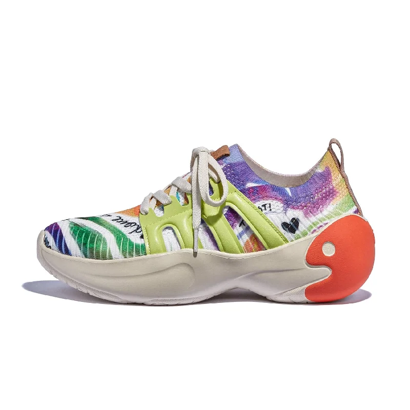 Women's Sneakers with Hidden Wedges for a Subtle Height Boost and Added StyleRainbow Feathers Salamanca I Women Women's Sneakers with Hidden Wedges for a Subtle Height Boost and Added StyleRainbow Feathers Salamanca I Women